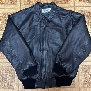 Vintage CSE Girard Leather Bomber Jacket Black Size  Small